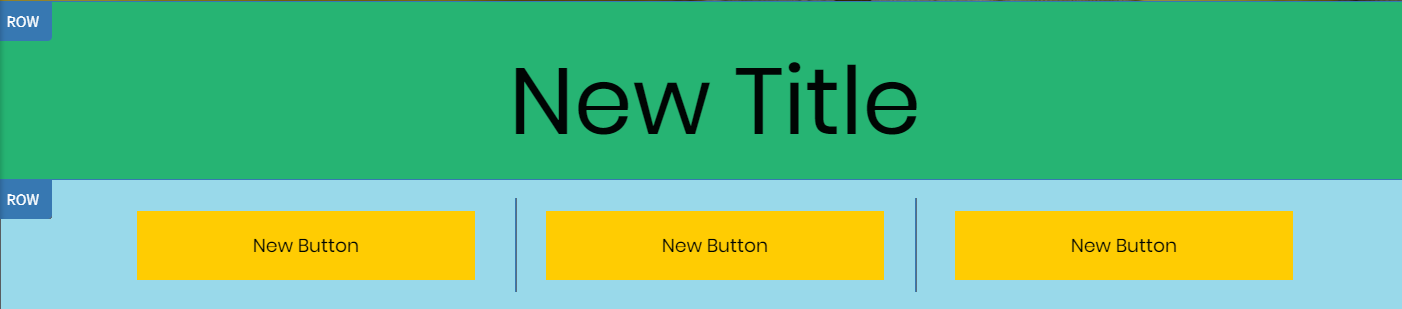 zwei Zeilen und die untere Zeile hat drei Spalten. Jede Spalte enthält eine Schaltfläche.