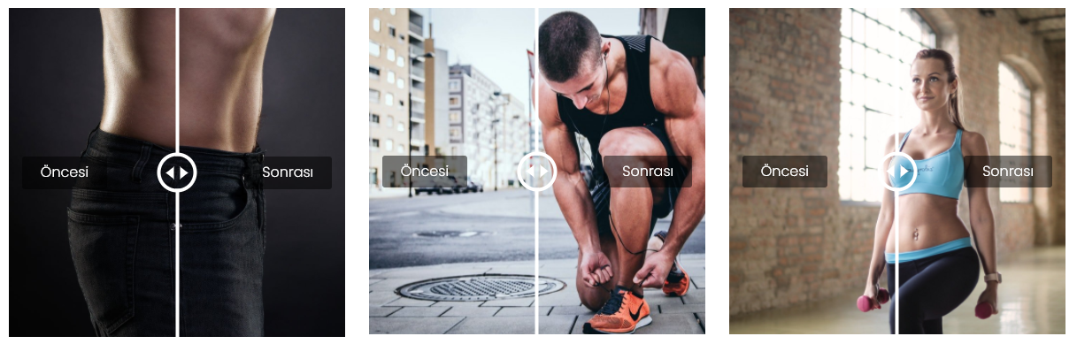Beispiel für die nebeneinander angezeigten Bilder im Vorher-Nachher-Widget
